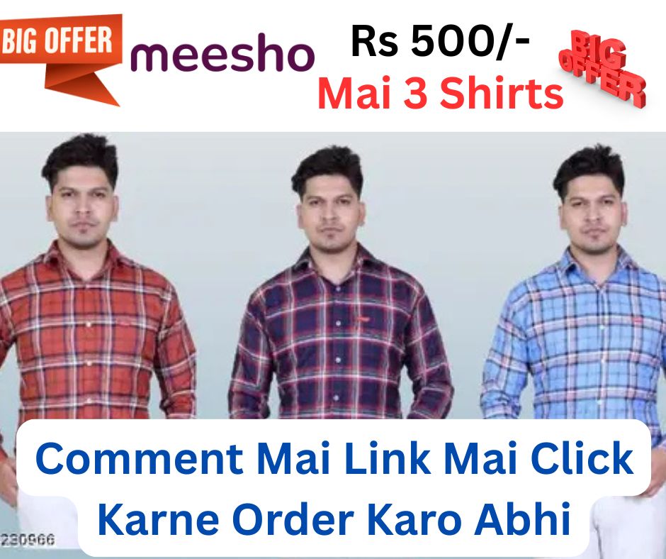 Buy 3 Shirts Only in 500 Rs From Meesho