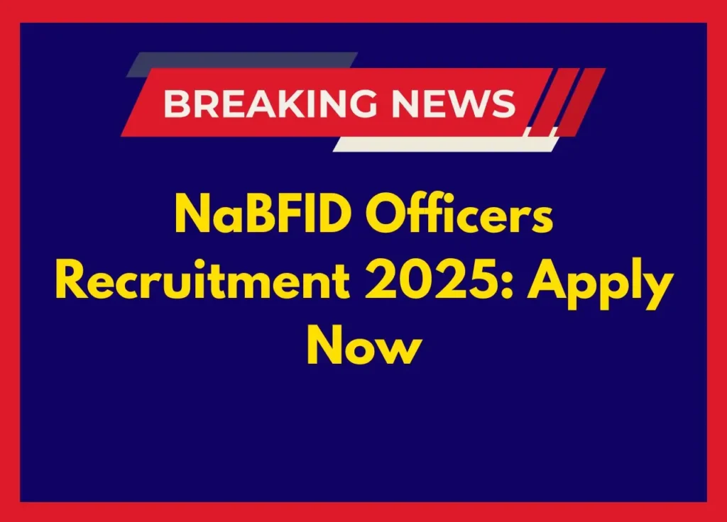 NaBFID Officers Recruitment 2025 Apply Now