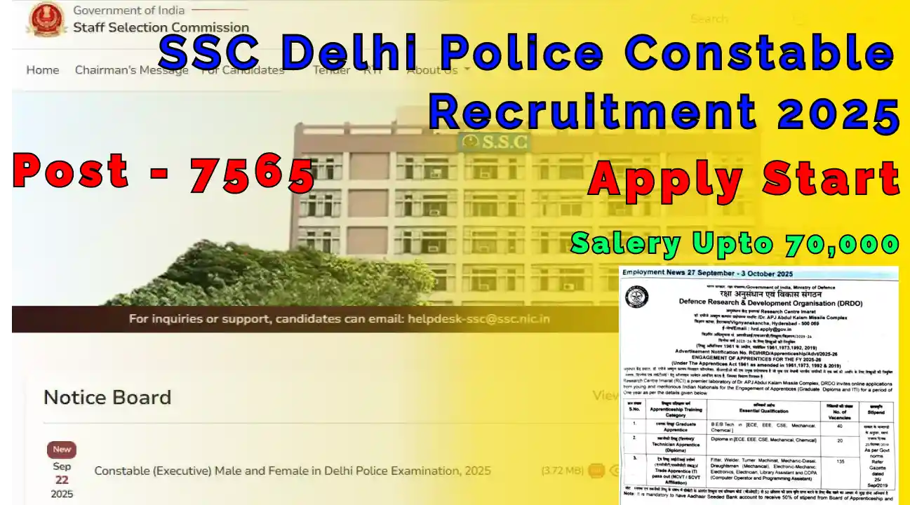 SSC Delhi Police Constable Recruitment 2025