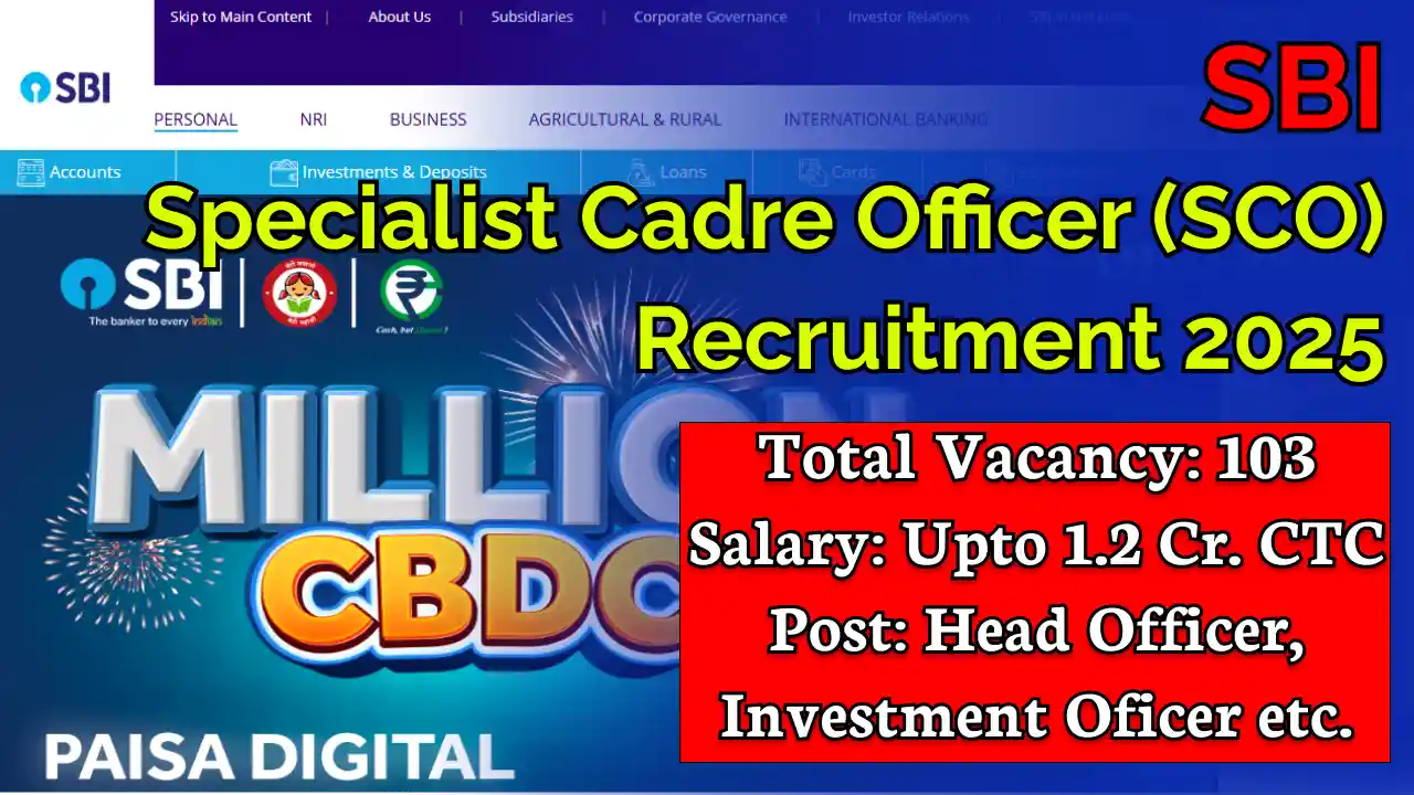 SBI SCO Recruitment 2025