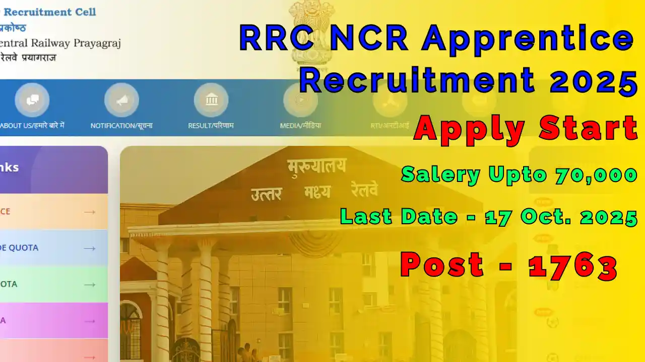 RRC NCR Apprentice Recruitment 2025