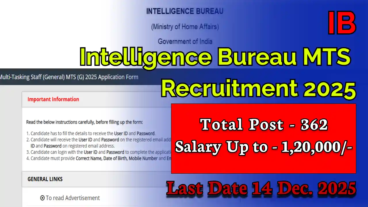 IB MTS Recruitment 2025
