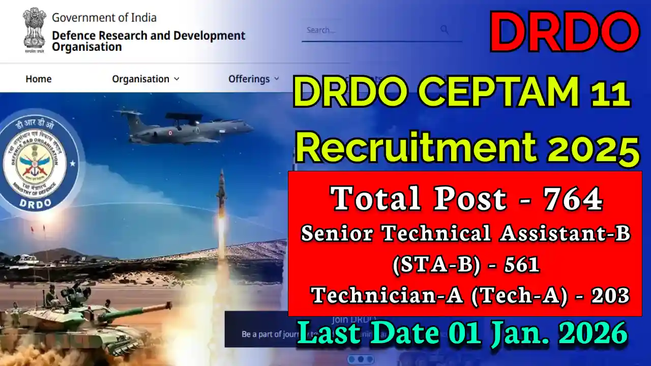 DRDO CEPTAM 11 Recruitment 2025