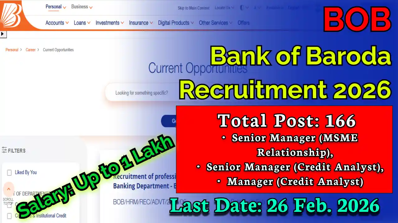 Bank of Baroda Recruitment 2026