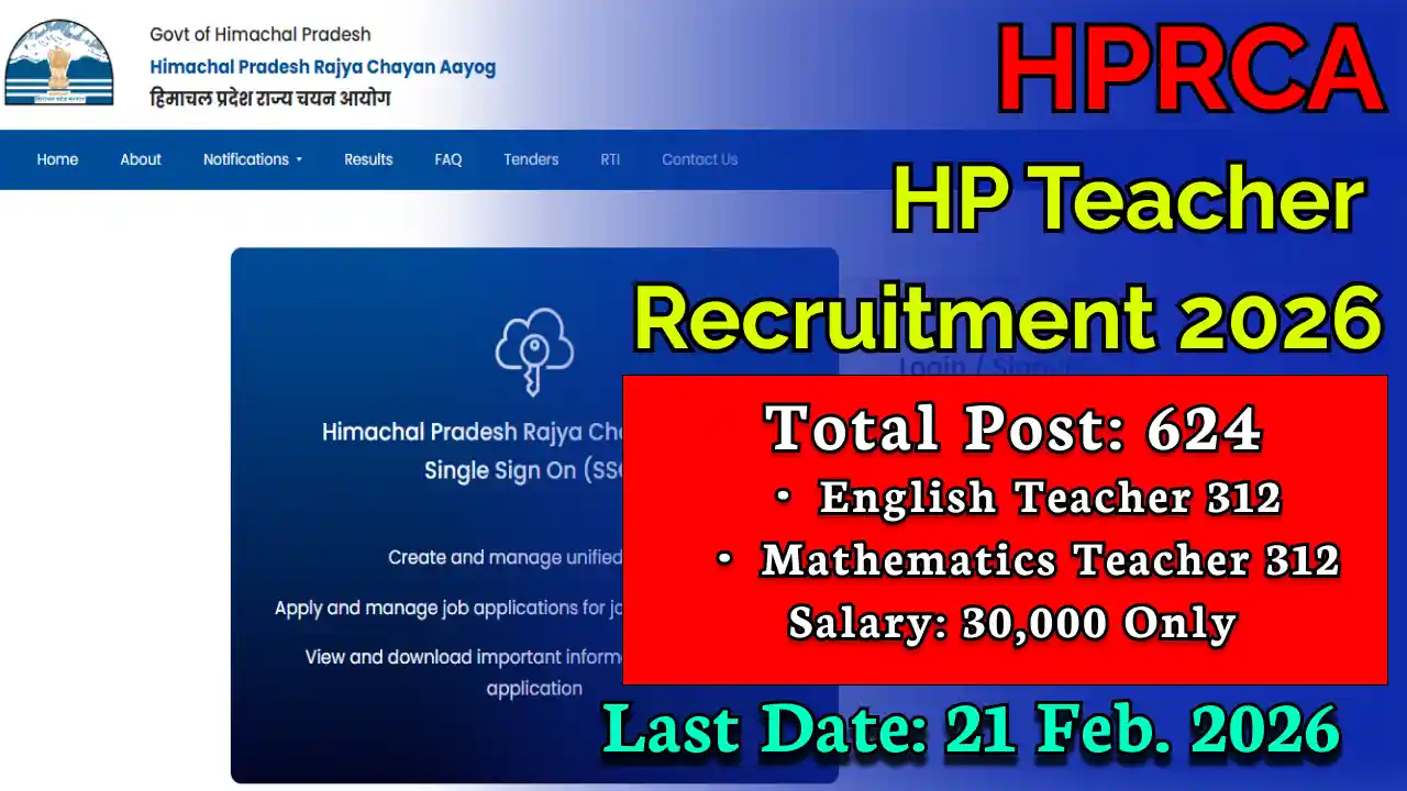 HPRCA Teacher Recruitment 2026