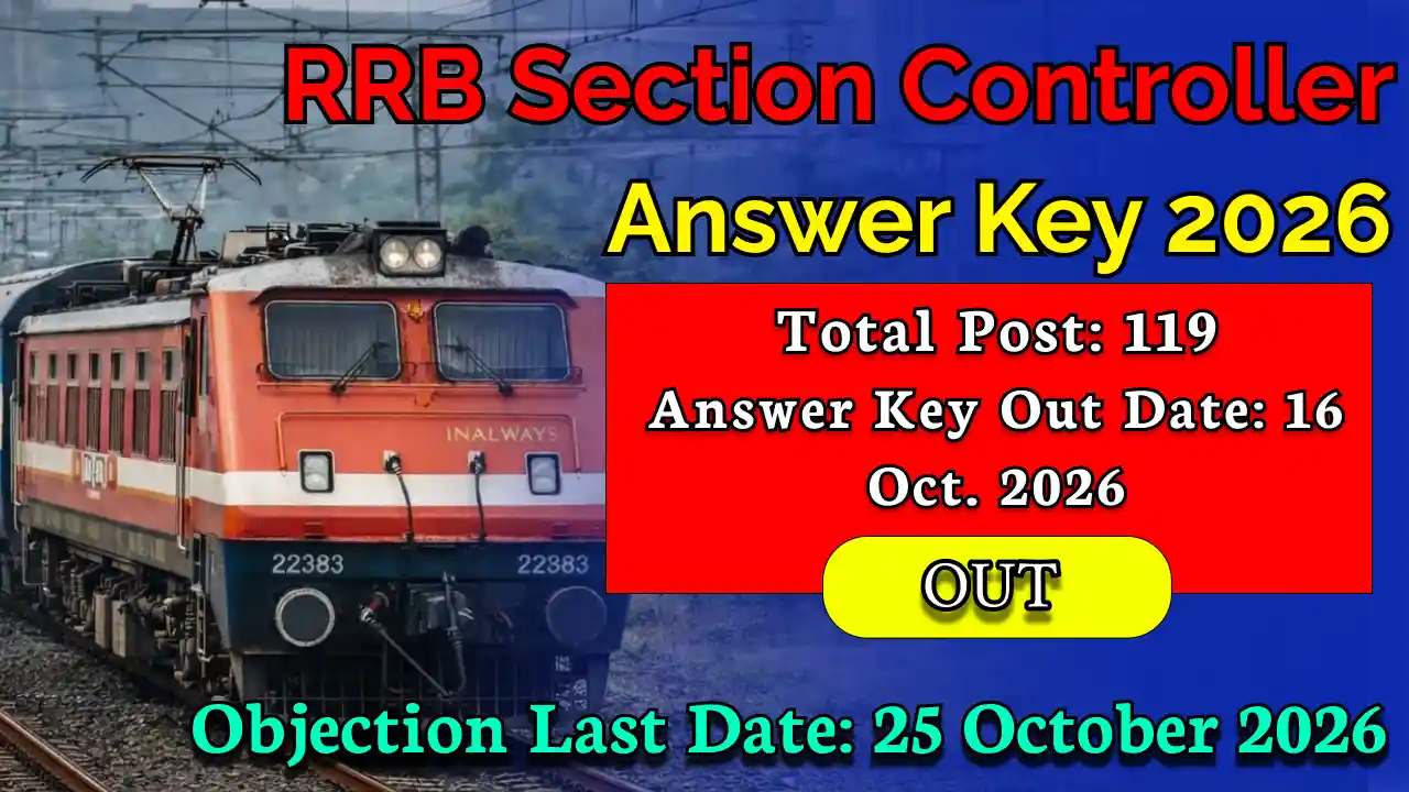 RRB Section Controller Answer Key 2026