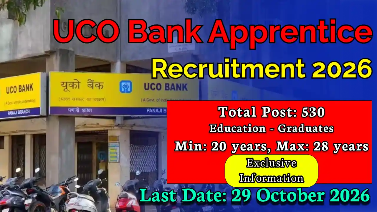 UCO Bank Apprentice Recruitment 2026